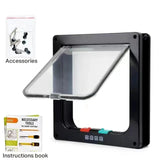 Weatherproof Cat Door with 4-Way Locking – Fits Interior Doors, Cabinets & Garages