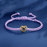 Custom Heart Photo Bracelet – Personalized Rope Chain Jewelry for Women