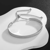 Classic Stainless Steel Charm Bracelet – Unisex Fashion Accessory