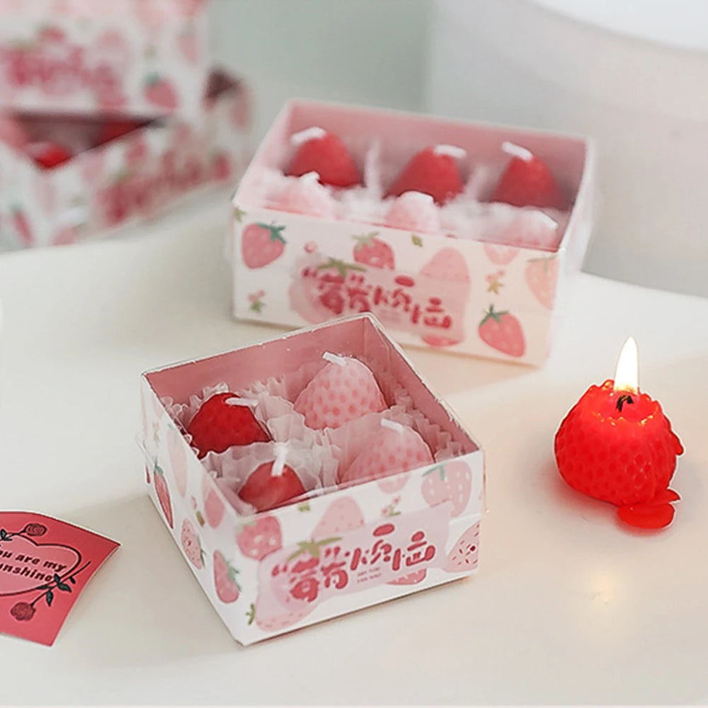 Strawberry Scented Soy Wax Candles – Aromatherapy & Home Décor Gift