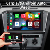 7-Inch Car Stereo with Bluetooth 5.0, Wired CarPlay & Android Auto, FM Radio, USB/SD, MP3 Player