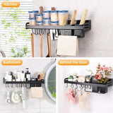 Wall-Mounted Metal Kitchen Shelf – Space-Saving Organizer with Easy Installation