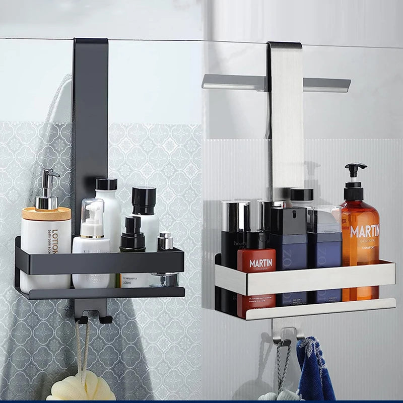 Estantes de baño móviles sin taladro, organizador de estantes, soporte de ducha, estante de acero, estantes multifunción, unidad de almacenamiento para baño