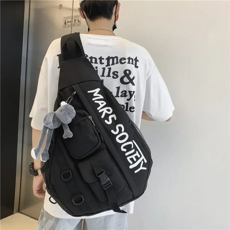 Large Nylon Travel Satchel – Lightweight Waterproof Bag for Women & Men