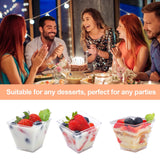 Mini vasos de postre: vasos de plástico pequeños para fiestas, pudines, frutas y helados