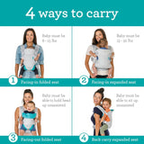 4-in-1 Ergonomic Baby Carrier with Lumbar Support