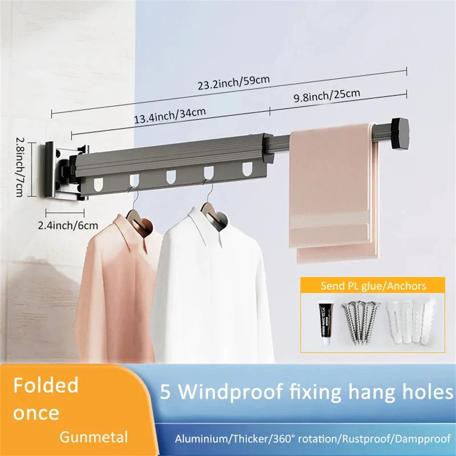 Tendedero retráctil de pared: una solución para lavandería en interiores que ahorra espacio