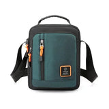 Men’s Oxford Crossbody Bag – Fashionable Box-Style Shoulder Bag with Zipper Closure
