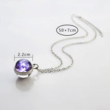 Trendy Glass Ball Pendant Necklace – Unisex Zinc Alloy Chain Design