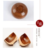 Cuenco japonés de madera maciza | Vajilla retro de madera de azufaifo para sopas y ensaladas