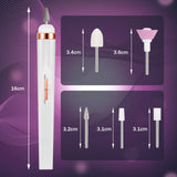 Professional Electric Nail Drill Kit - Portable Manicure Set with 12 Bits & LED Light