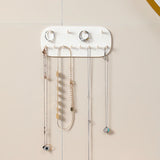 Estante de almacenamiento de joyas para montaje en pared: organizador de plástico duradero para anillos, collares y más