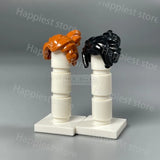 Customizable Figure Hairstyle Building Blocks - 50+ Hair & Head Accessories for LEGO-Compatible Figures