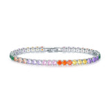 Elegant Beaded Cubic Zirconia Chain Bracelet for Women