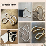 Elegant Baroque Freshwater Pearl Necklace with 925 Sterling Silver Clasp