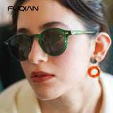 Classic Round Polarized Sunglasses – UV400 Protection & Stylish Mirror Lenses