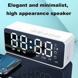 G50 Bluetooth Speaker with FM Radio, Mirror Alarm Clock & TF Card Support – Portable Wireless Audio for Home
