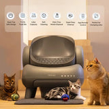 Caja de arena para gatos inteligente y automática con autolimpieza: grande, silenciosa, con control de olores y controlada por aplicación