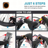 Complete Bike Tire Repair Kit with Patches, Levers & Vulcanizing Fluid
