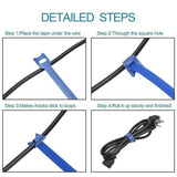 Organizador y enrollador de cables, bridas para cables y protector de cinta para accesorios de teléfono