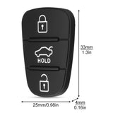 Hyundai & Kia Key Fob Button Pad Replacement – 3-Button Rubber Pad