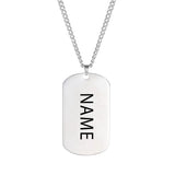 Custom Military Dog Tag Necklace – Personalized Stainless Steel Soldier Name Chain
