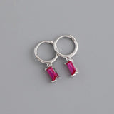 Crystal Stainless Steel Hoop Earrings – Sparkling Trendy Style for Women