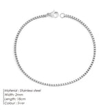 Elegant Stainless Steel Box Chain Bracelet – Classic & Timeless Jewelry for Women