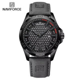 Men's Fashion Quartz Watch – Leather Strap, Waterproof, Luminous Hands, Calendar Display