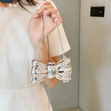 Luxury Acrylic Bow Evening Bag – Mini Chic Minaudière for Parties & Special Occasions