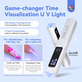 Portable UV LED Nail Lamp with Magnetic Stand & LCD Timer – Wireless Rechargeable Gel Nail Dryer