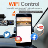 1080P Car DVR Dash Cam with Wi-Fi, Night Vision, and Dual Lens – Real-Time Surveillance & Loop Recording