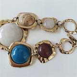 Bohemian Vintage Resin Stone Charm Bracelet