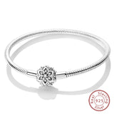 925 Sterling Silver Charm Bracelet for Women – Heart, Star, Moon & More