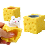 Juguete antiestrés con forma de ratón de queso: alivia el estrés y potencia la concentración, con temática de animales, certificado CE para mayores de 14 años