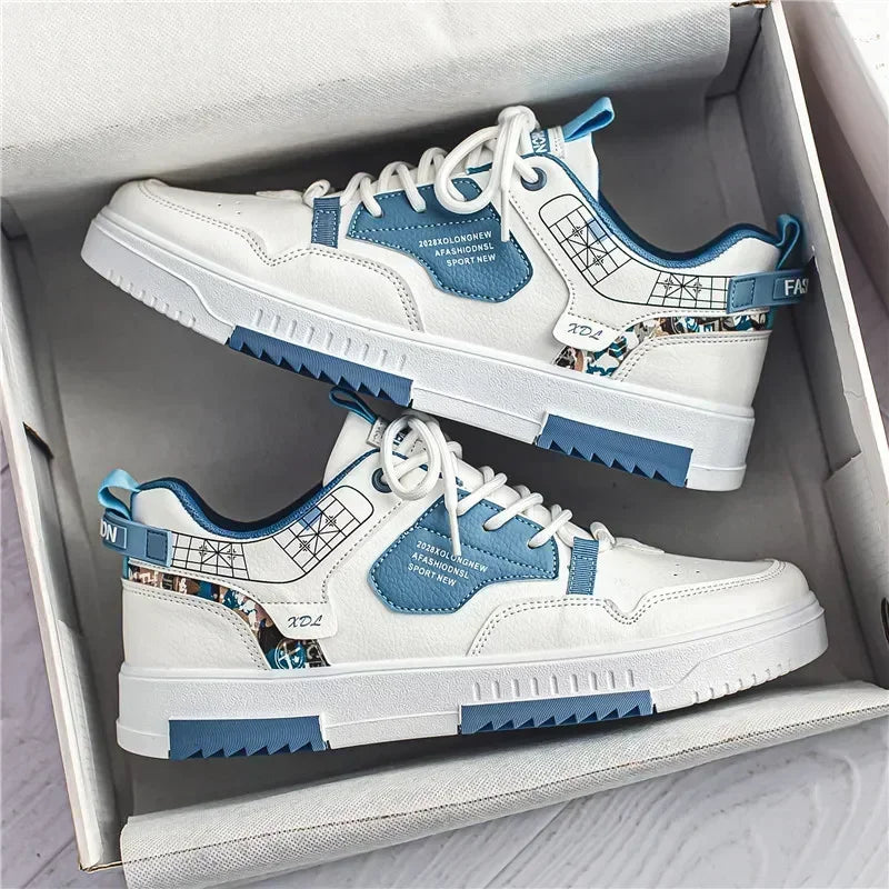 Men’s Casual Skate Sneakers – Breathable Waterproof Vulcanized Shoes for Everyday Comfort
