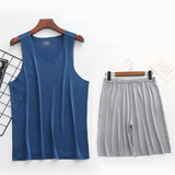Men’s Ultra-Thin Sleeveless Pajama Set – Breathable, Quick-Dry Sleepwear