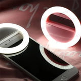 LED Light Ring with USB Charging – Mini Selfie Light for Phones