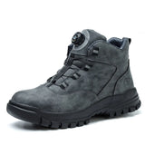 Men’s Ankle Work Boots – Lightweight Microfiber Safety Boots with Plush Lining