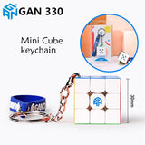 Cubo llavero GAN 330 Mini 3x3 3x3x3 Cubo de velocidad Gan330 Mini sin pegatinas Cubo de velocidad 3x3 Cubo mágico profesional Juguetes de rompecabezas 