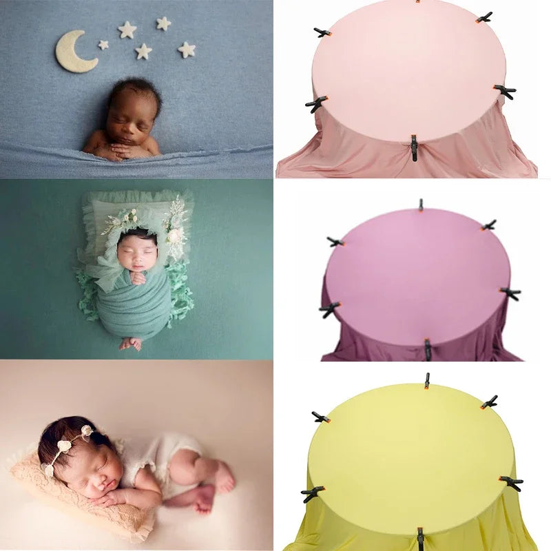 Fondo y envoltorio para fotografía de recién nacidos de 150 x 170 cm: tejido elástico para sesiones fotográficas de bebés