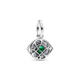 Sterling Silver Nugget Beads with Zircon for 3mm Charm Bracelets