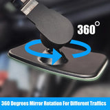 Espejo retrovisor HD ajustable de 360° para puntos ciegos: gran angular y asistencia para estacionar