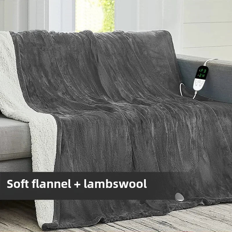 Premium Cashmere Heated Blanket – Soft Electric Throw for Winter Warmth & Comfort