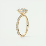 2 Carat Moissanite Engagement Ring – 925 Sterling Silver Solitaire with GRA Certificate