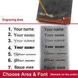 Personalized Men's Slim Wallet – Engraved Name Card Holder with Photo Insert & Money Clip