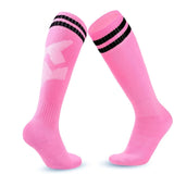 Calcetines de fútbol de compresión elásticos: calcetines deportivos transpirables hasta la rodilla para hombres, mujeres y niños