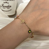 Sweet Daisy Flower Charm Bracelet for Women – Trendy Minimalist Floral Aesthetic Jewelry for Weddings & Parties