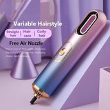 3-in-1 Portable Hair Styler - Hair Dryer, Curling Iron & Straightener with Comb Brush