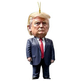 Funny Donald Trump Acrylic Hanging Ornament - Presidential Car Charm & Decor